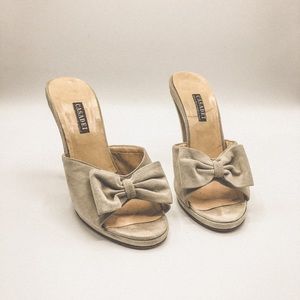 Vintage Casadei High Heel Mules with Bow